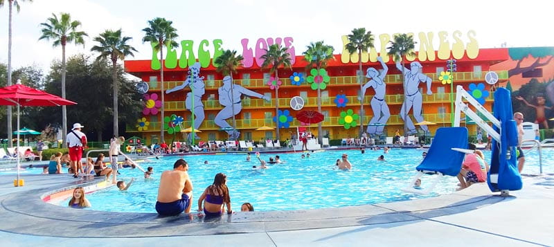 Disney's Pop Century Resort Pool at Walt Disney World.