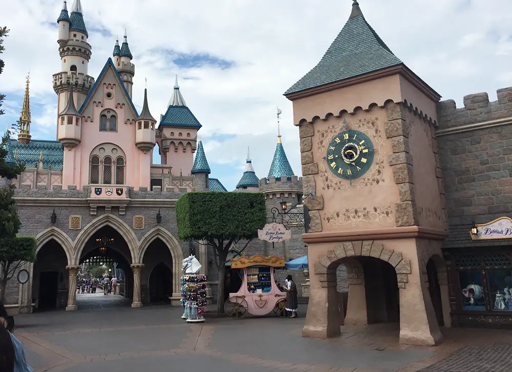 The back of the castle at Disneyland.